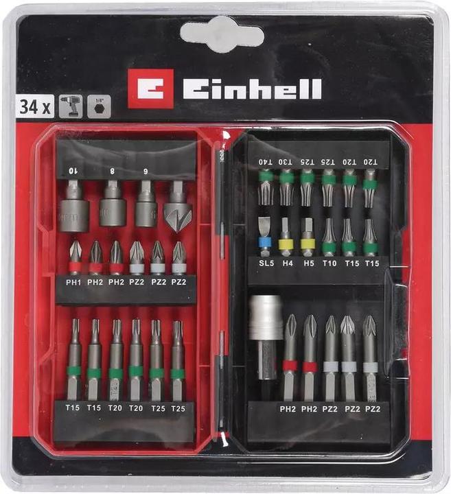 Actual product image Einhell Single bit set 34 pcs. S-Box 49108801