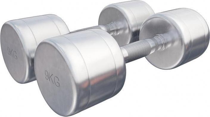 Image du produit Gorilla Sports Haltères courts en chrome (2 x 9 kg)