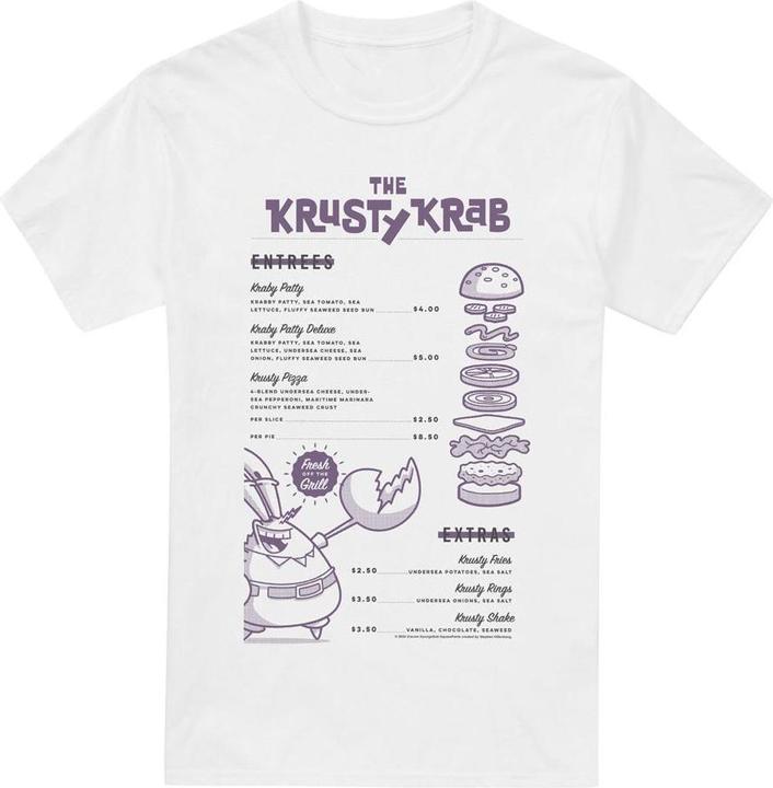 Produktbild Spongebob Squarepants Krusty Krab Menu TShirt (4XL)