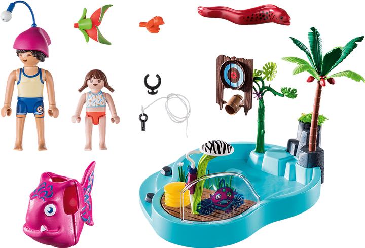 Immagine prodotto Playmobil Piscina piccola con spruzzatore d'acqua (70610, Divertimento in famiglia Playmobil)