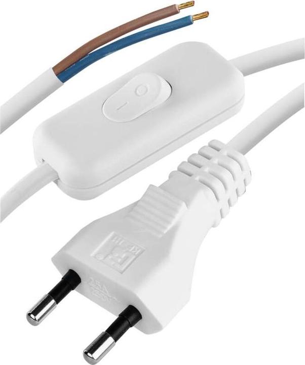 Emos Netzkabel PVC 2x 0,75mm2, Schalter (3 m)
