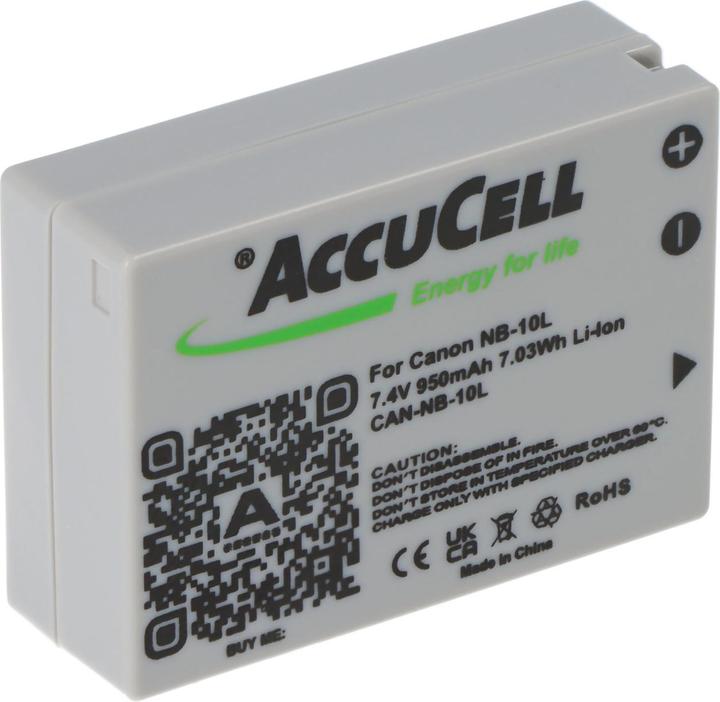 Image du produit AccuCell Batterie Canon NB-10L, PowerShot SX40 HS (Batterie de l'appareil photo)
