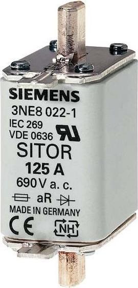 Produktbild Siemens SITOR Sicherung 3NE8 125A 690V Grösse 00 (125 A)