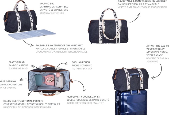 Immagine prodotto Childhome Borsa mamma 'Signature Canvas