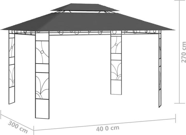 Produktbild vidaXL Gartenpavillon (400 cm, 300 cm)
