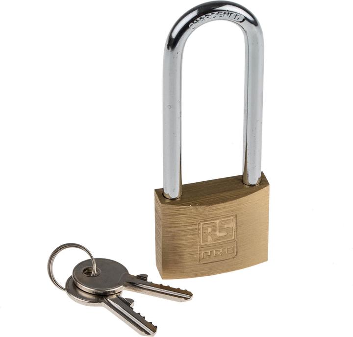 Produktbild RS PRO Solid Brass Long Shacke Padlock 40 mm