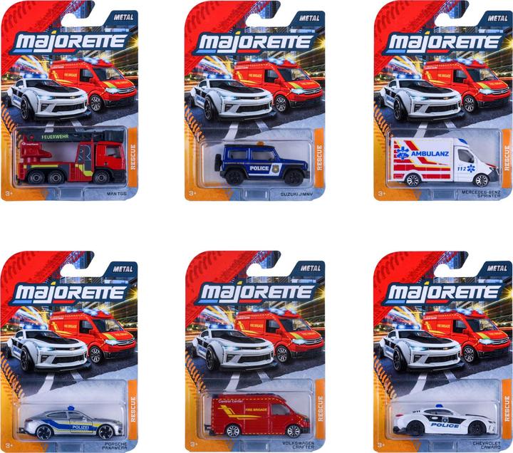 Produktbild Majorette Rescue Premium Cars, 6-sort.