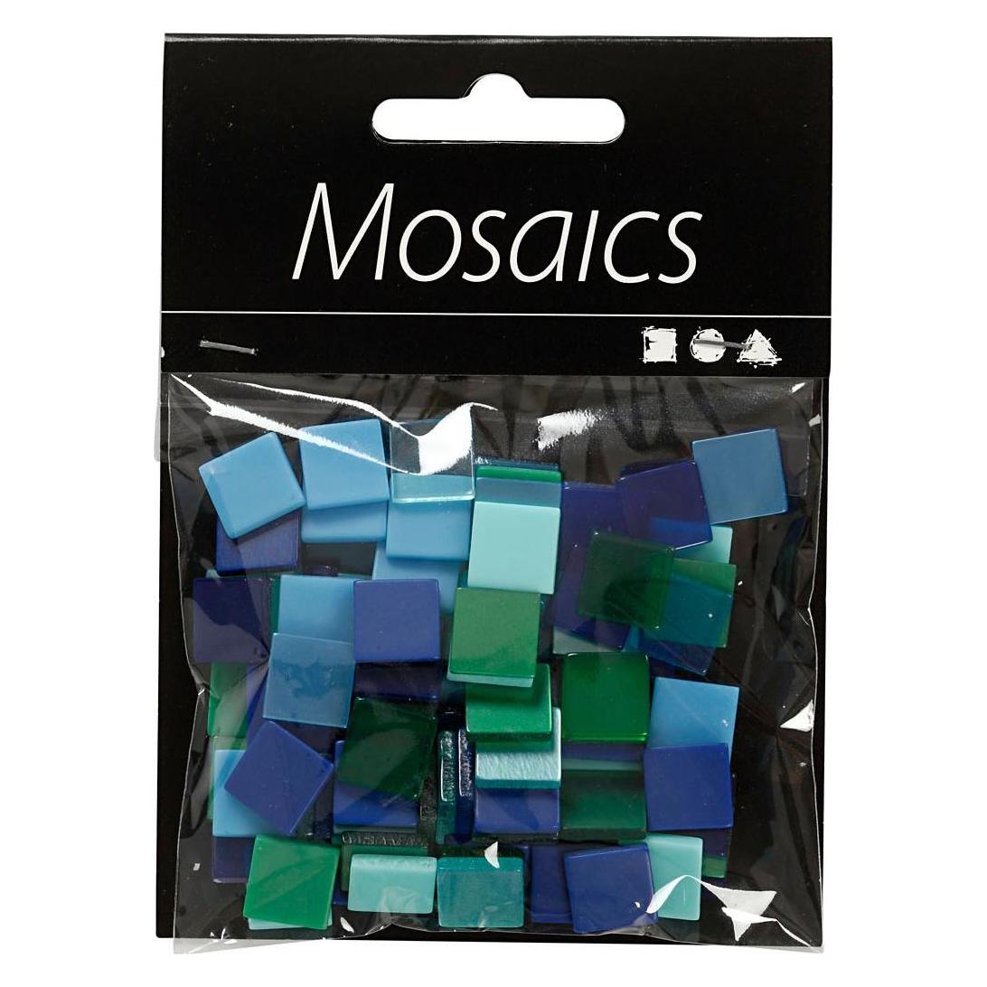 Creativ Company Mini Mozaïek Blauw/groen 10x10mm, 25 Gram