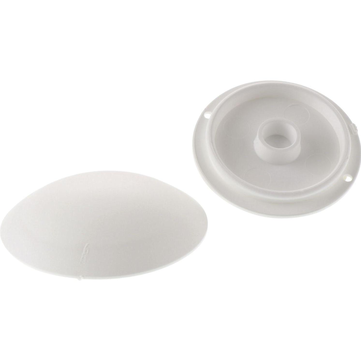 Franz Haas, Türstopper, Wandpuffer Türpuffer ø 60 mm, Höhe 15 mm selbstklebend, Kunststoff weiss 10 Stück (1 Stück)