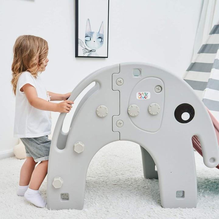 Actual product image Baby Vivo Toddler Slide Pink/Grey