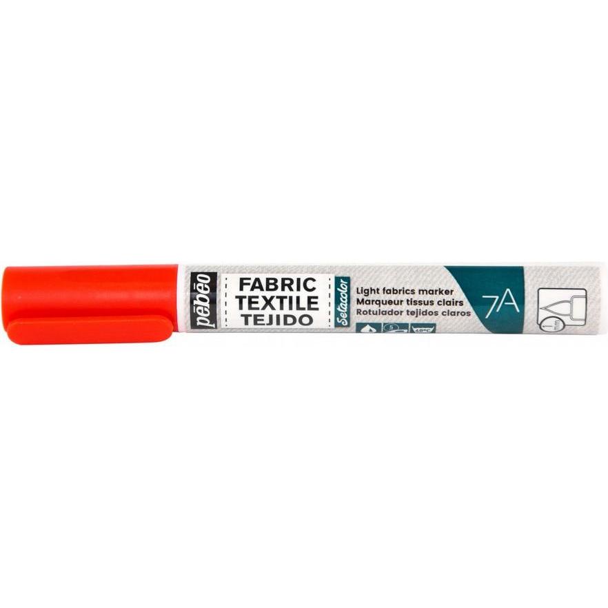 Thumbnail - Pebeo, Marker, 7A Marker Helle Stoffe 1mm Pinselspitze (Rot, 1 mm)