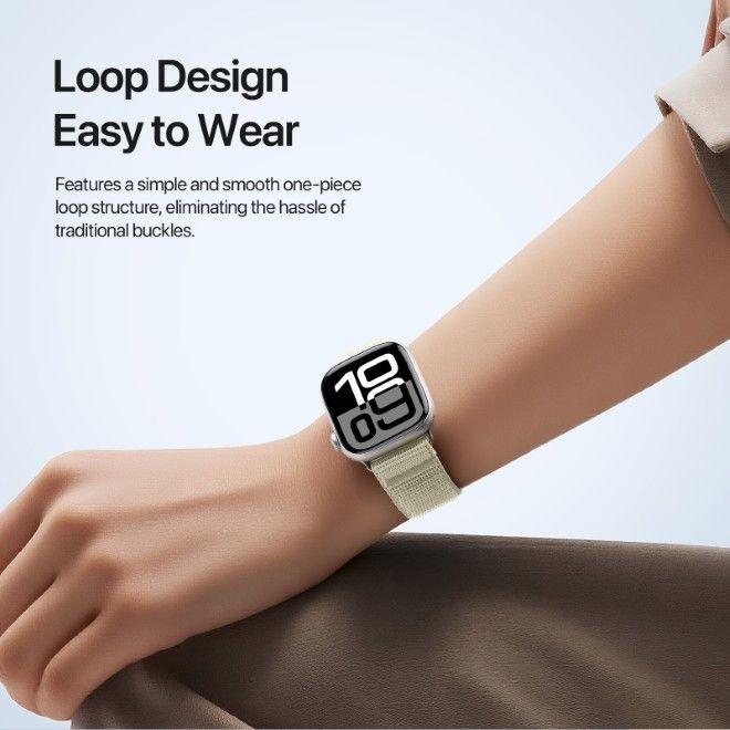 Immagine prodotto Dux Ducis Strap Apple Watch 42/44/45/46/49MM YE Nylon Braided Loop Wrist Strap Starlight (42 mm, 44 mm, 45 mm, 46 mm, 49 mm, Nylon)