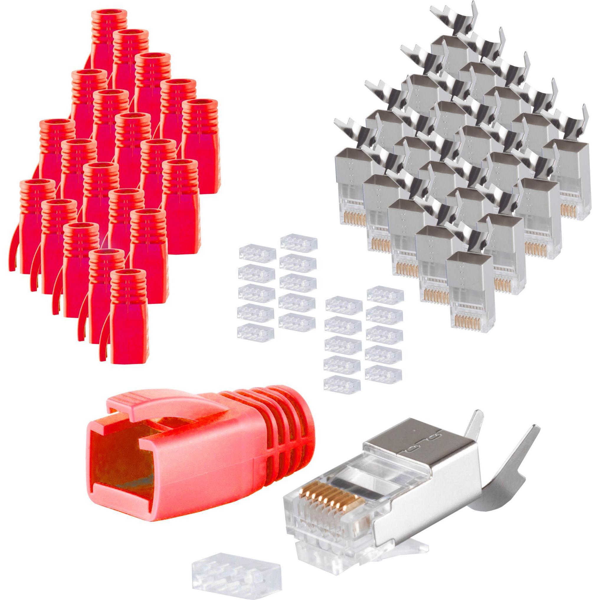 Shiverpeaks S/CONN maximum connectivity Netzwerk Modular Stecker RJ45 SET für Verlegekabel bis AWG 23, Stecker m (CAT6, ...