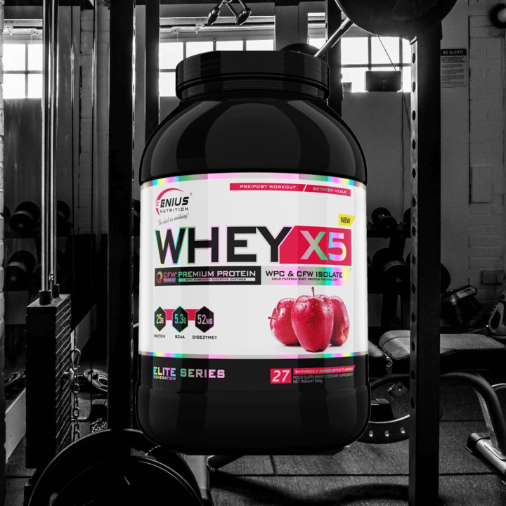 Actual product image Genius Nutrition Whey-X5 (Baked apple, 900.90 g)