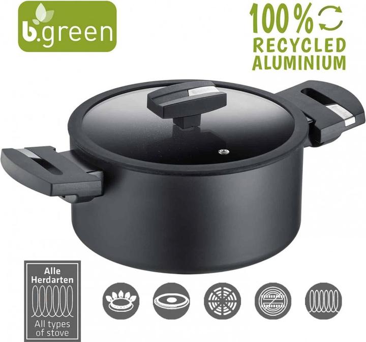 Produktbild Berndes Kochtopf Alu Recycled Induction 20 cm (20 cm, Kochtopf, Aluminium)