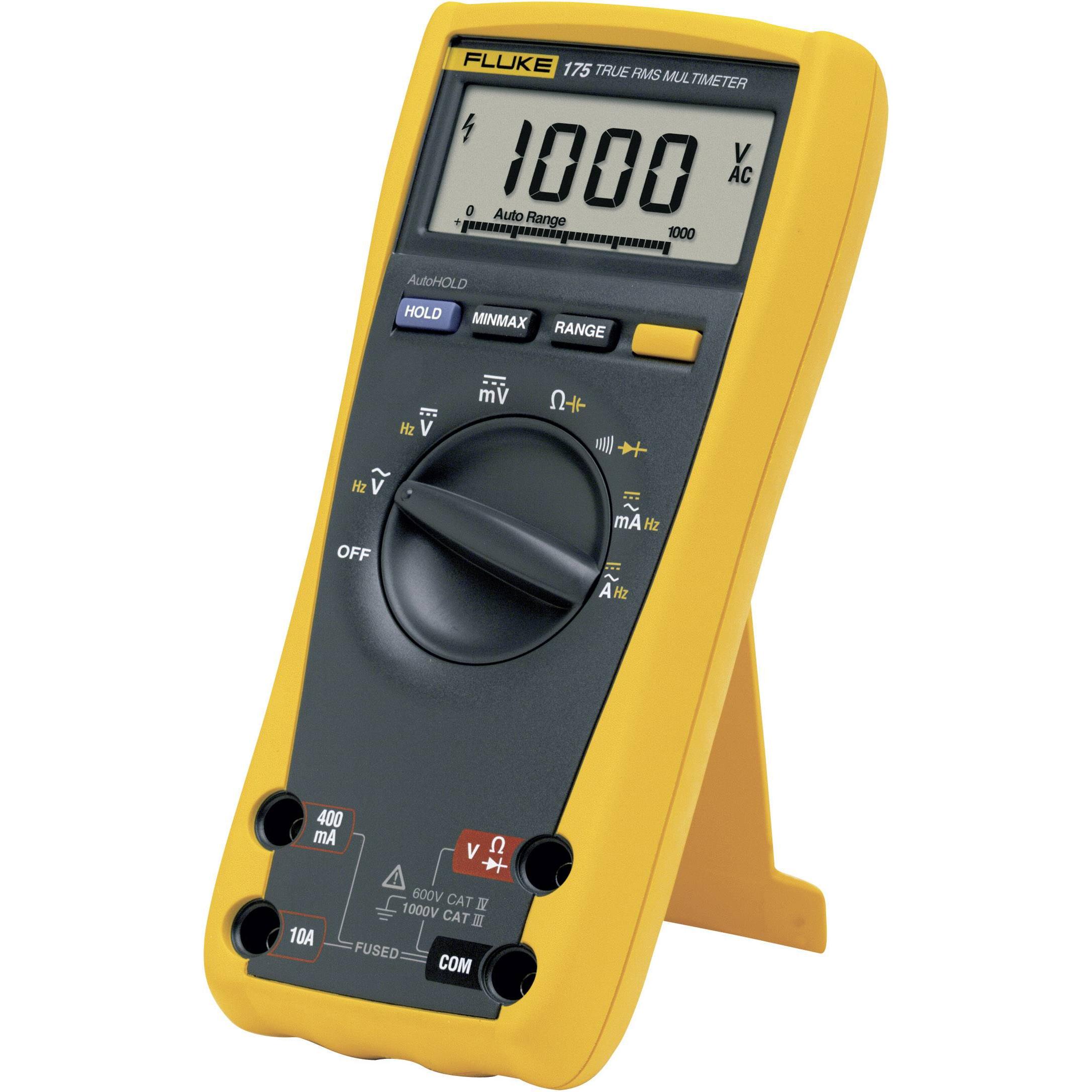 Fluke, Multimetro, 175 Multimetro portatile calibrato (ISO) digitale CAT III 1000 V, CAT IV 600 V (CAT IV 600V, CAT III 1000V)