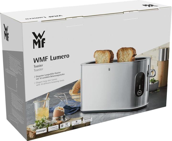 Productafbeelding WMF Broodrooster roestvrij staal 2 sneden enkelzijdig roosteren LED voet XXL Lumero 980W