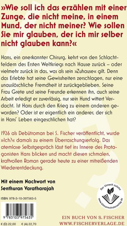 Actual product image Ich? (German, Peter Flamm, 2023)