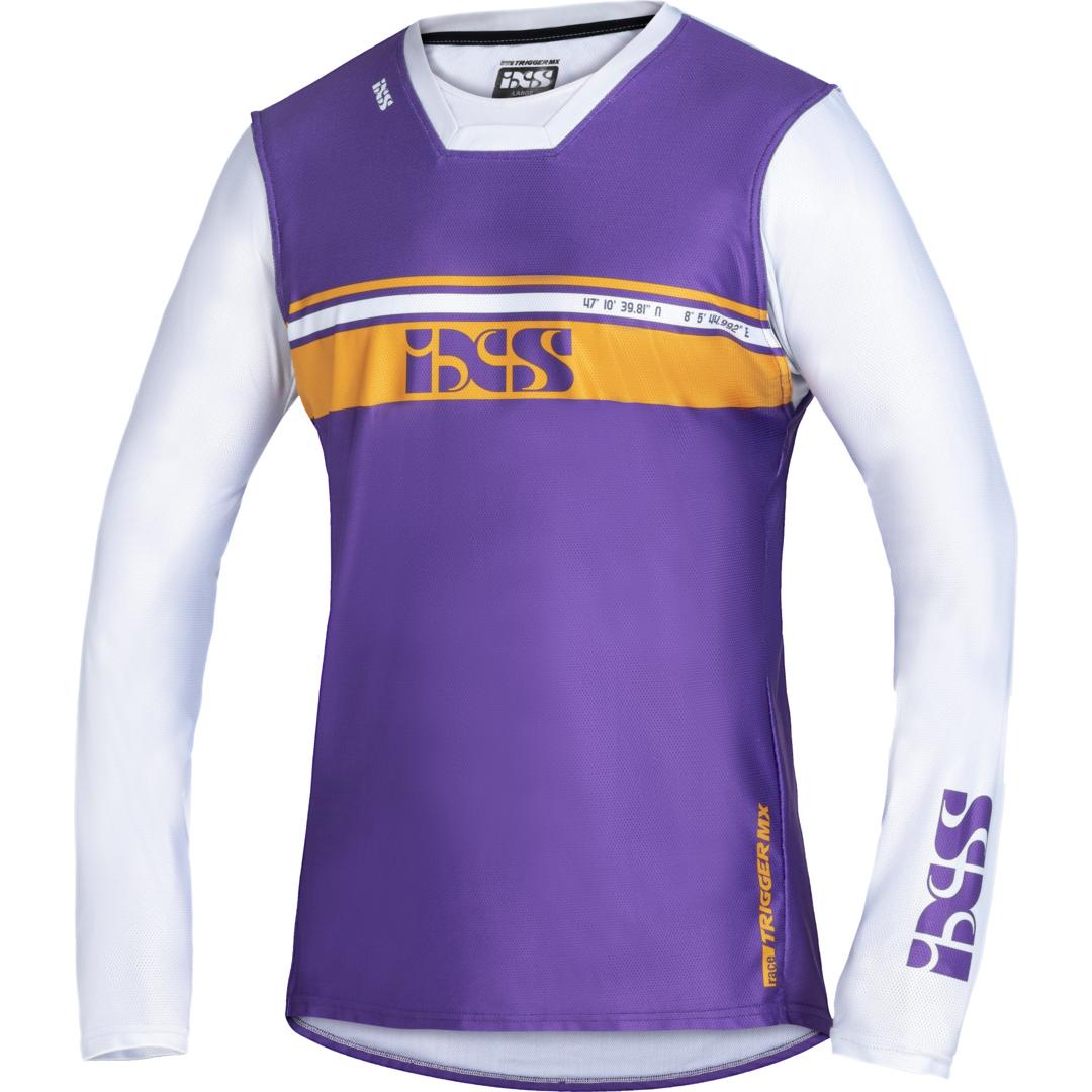 iXS, Herren, Velotrikot, MX 2.0 (XXL), Weiss, Violett, Braun, XXL