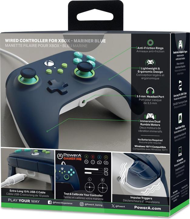 Actual product image PowerA Wired Controller - Mariner Blue (Xbox Series X - S) (Xbox Series X)