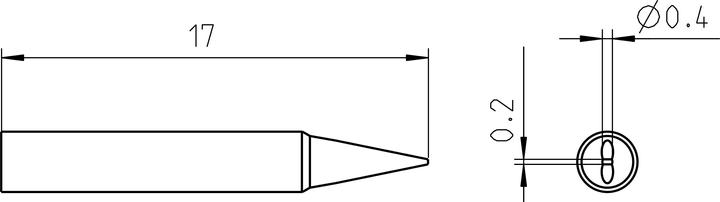 Produktbild Weller Erem Lötspitze RT Pico, Meissel 0,4mm×0,2mm (Lötspitze)