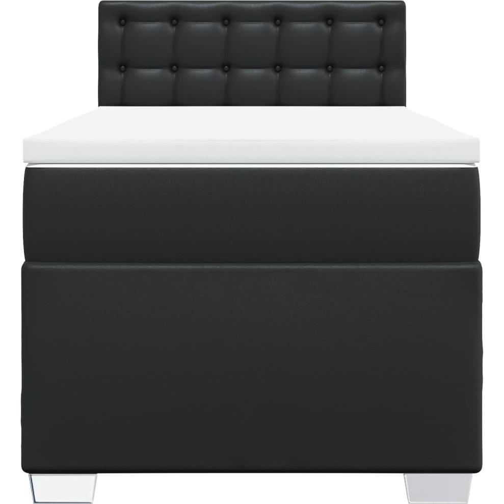 Thumbnail - VidaXL, Bett, Bo x springbett mit Matratze 90 x 200 cm Kunstleder (90 x 200 cm)