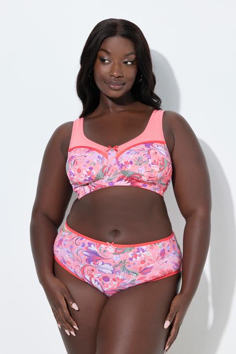 Actual product image Ulla Popken Pastel Floral Relief Bra (Single pack, 85 E)