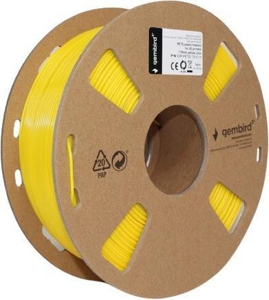 Immagine prodotto Gembird 3DP-PETG1.75-01-Y Materiale per la stampa 3D Polietilene Tereftalato Glicole (PETG) Giallo (PETG, 1.75 mm, 1000 g, Giallo)