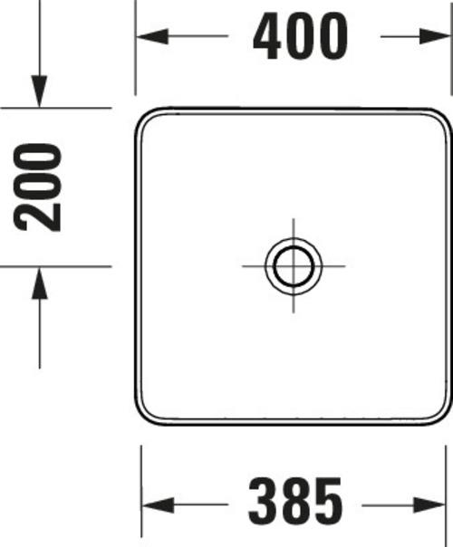 Immagine prodotto Duravit Lavabo da appoggio Sivida, angolare, 400x400mm, senza foro per rubinetto, senza sfioratore (400 mm, 400 mm)