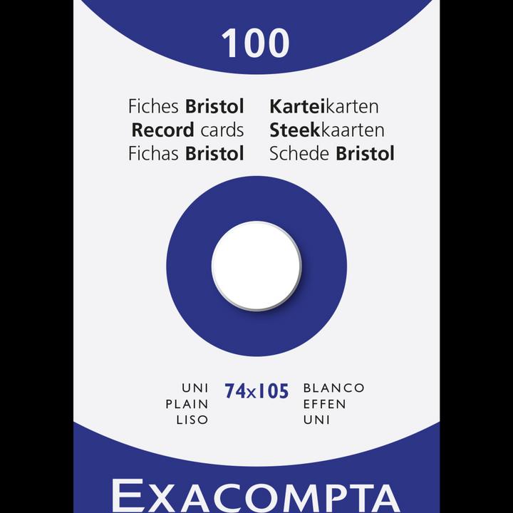 Produktbild Exacompta Karteikarten A7, blanko (A7, 205 g/m², 100 x)