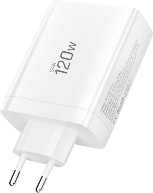 Produktbild Tech-Protect NC120W-GAN 4-Port Netzwerk-Ladegerät PD 120W / QC3.0 Weiss (120 W, 4 Ports)