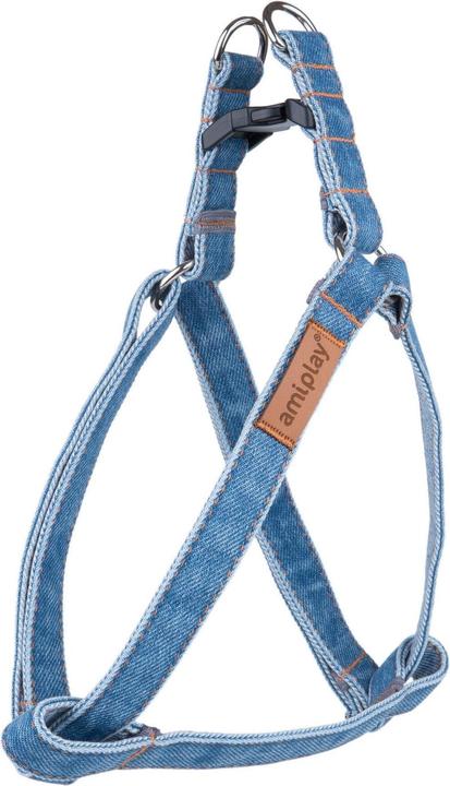 Produktbild amiplay HARNESS ADJUST DENIM M 30/55X1.5CM BLUE (30, 31, 32, 33, 34, 35, 36, 37, 38, 39, 40, 41, 42, 43, 44, 45, 46, 47, 48, 49, 50, 52, 54, Hund, Hundesport)