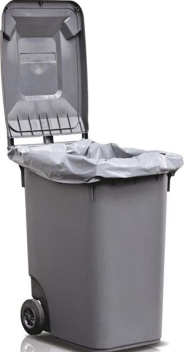 Produktbild HP Autozubehör Kunststoffsack 120 l LD-PE grau 100 µm B500/450xL1250mm (100 x, 120 l)