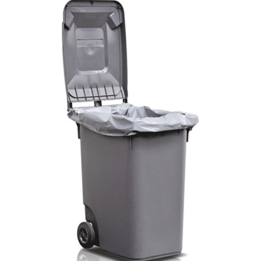 HP Autozubehör Kunststoffsack 120 l LD-PE grau 100 µm B500/450xL1250mm, Abfallsack, Grau
