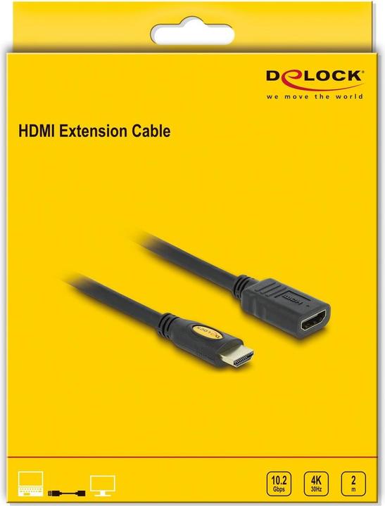 Image du produit Delock Câble High Speed HDMI avec extension Ethernet (2 m)