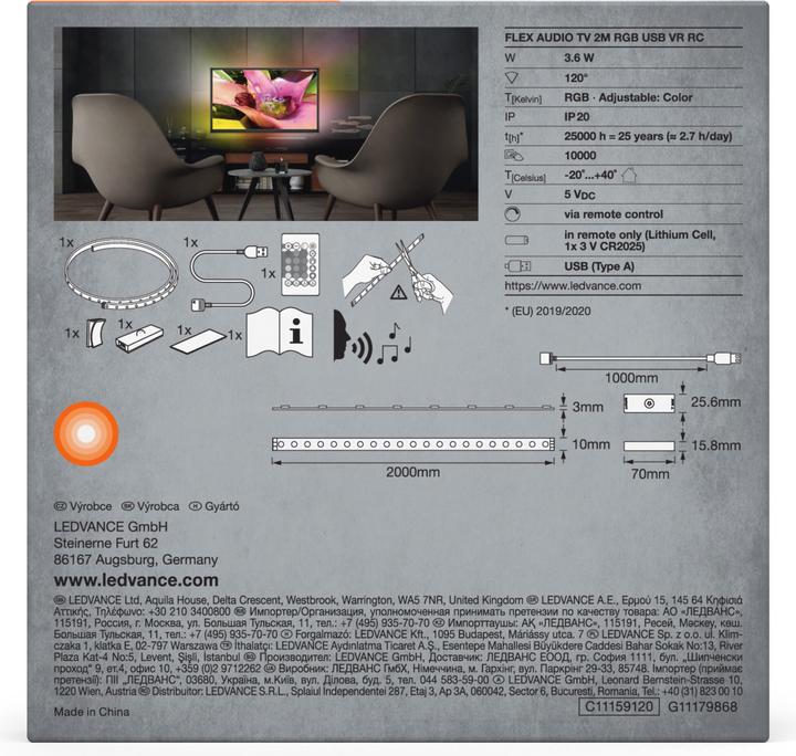 Immagine prodotto Ledvance Nastro LED (RGB, 200 cm, Interno)