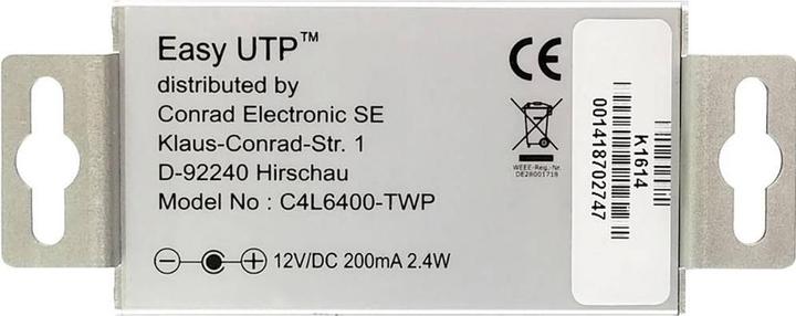 Produktbild Renkforce RF-2871000 Netzwerkverlängerung 2-Draht Reichweite (max.): 500m 2 St. 100MBit/s ohne PoE-