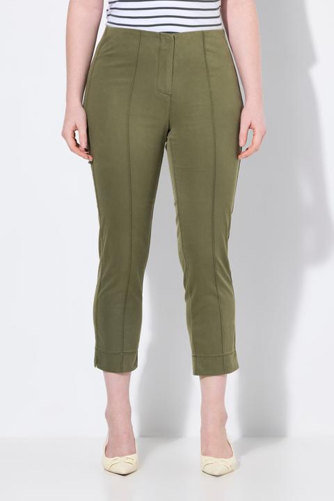 Image du produit Ulla Popken Pantalon avec passepoil et taille élastique. Coupe ajustée avec fente sur le bas de jambe. (42)