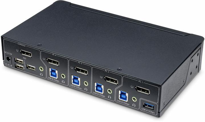 Produktbild StarTech com P4AD122-KVM-SWITCH, 4096 x 2160 Pixel, 4K Ultra HD, Rack-Einbau, 36 W, Schwarz