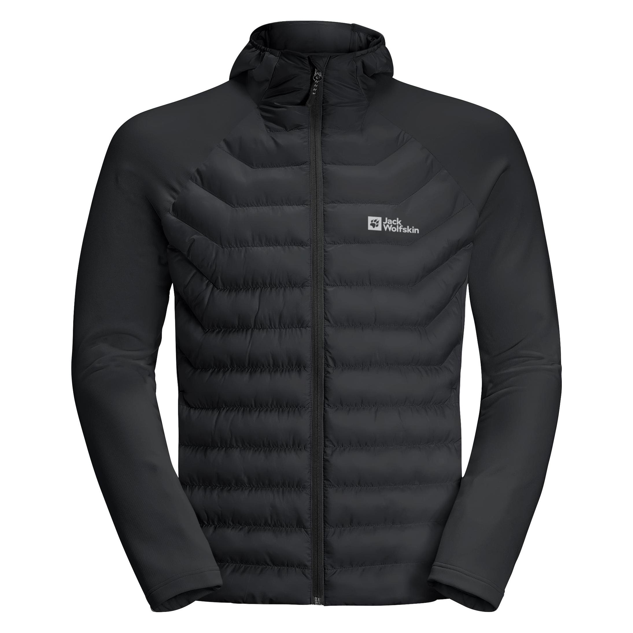 Jack Wolfskin, Herren, Outdoorjacken, Routeburn Pro Hybrid M (S), Grau, Schwarz, S