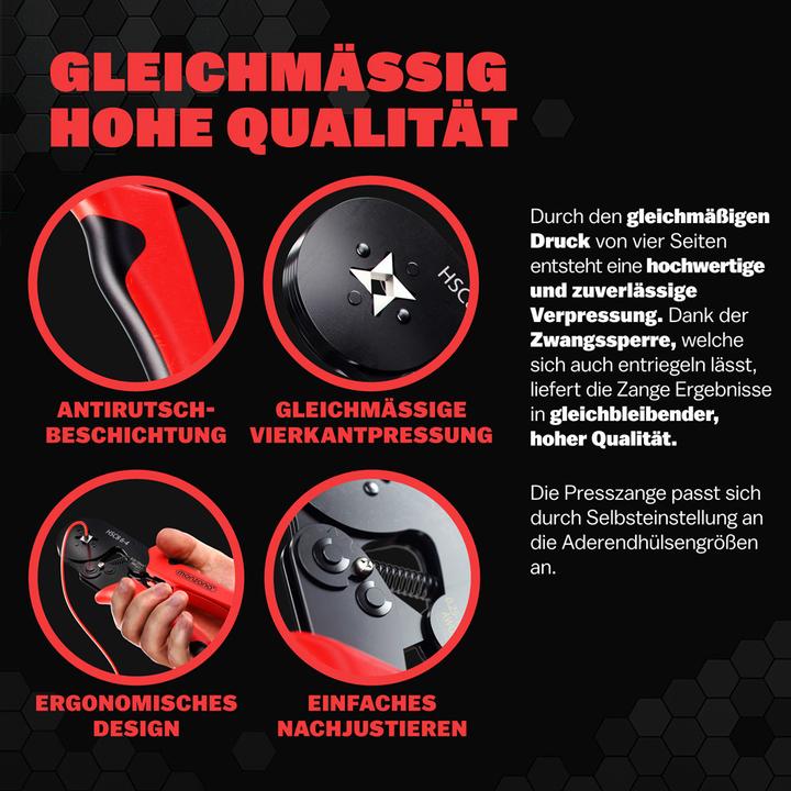 Produktbild Monzana Crimpzange + Aderendhülsen Set (55 mm)