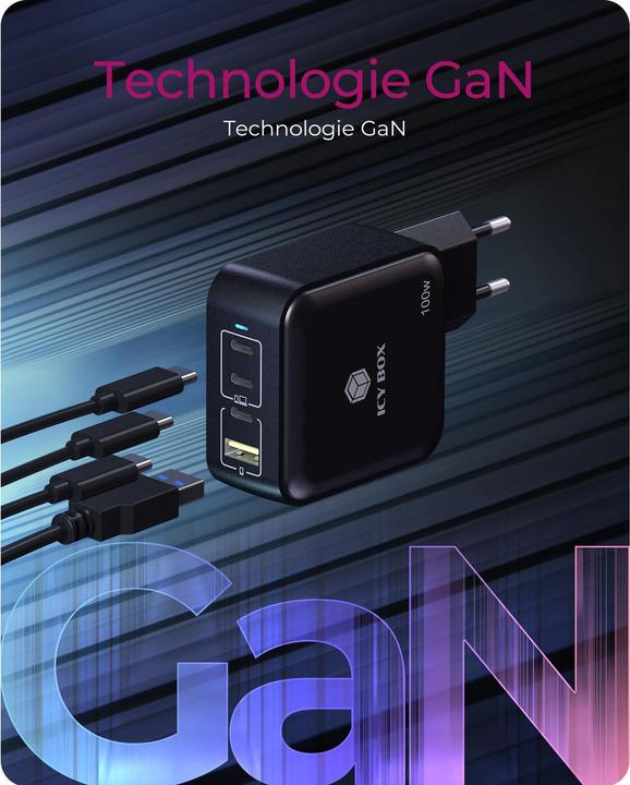 Produktbild Icy Box IB-PS1040-PD (100 W, 4 Ports)