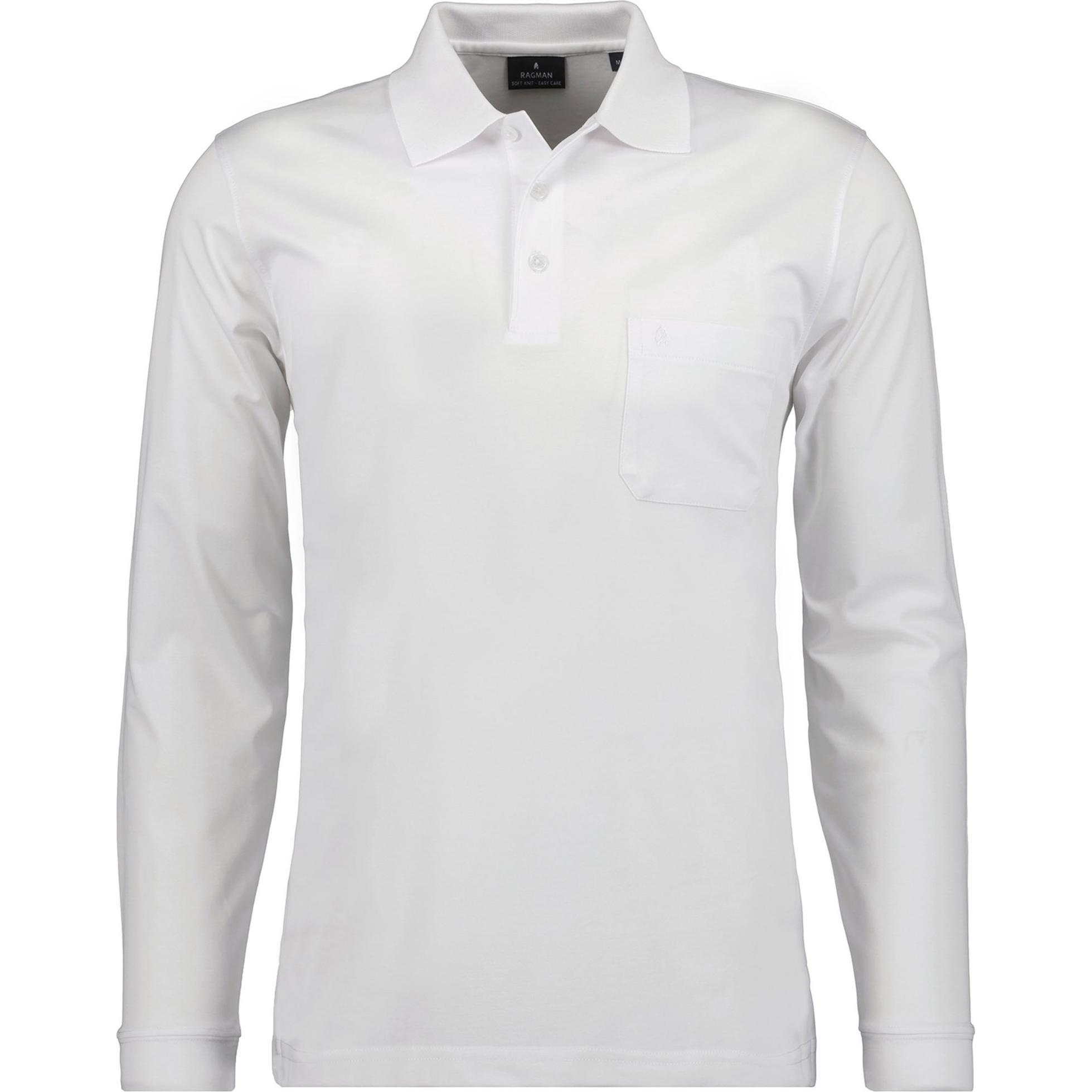 Ragman, Herren, Shirt, Poloshirt, Weiss, (3XL)