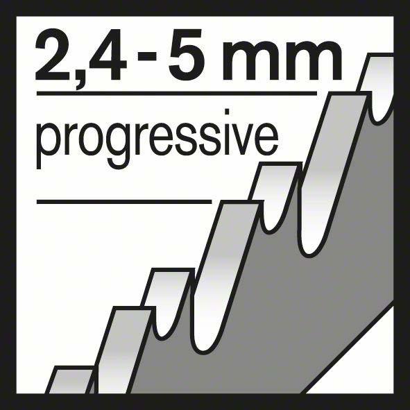 Produktbild Bosch Professional Zubehör PRO Multi Material thick and thin T345XF Stichsägeblatt, 132 mm, 25-tlg.