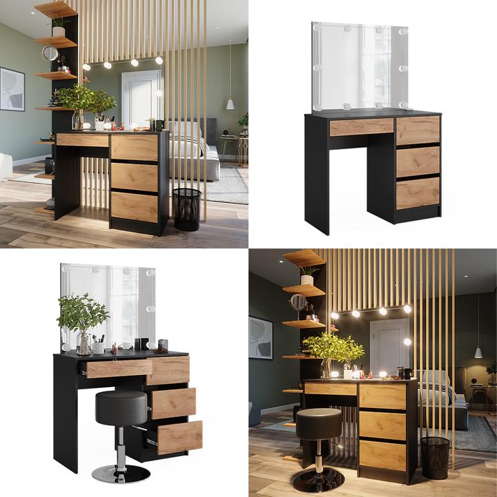 Produktbild Vicco Sherry mit Spiegel & LED-Beleuchtung (90 x 40 x 75 cm)