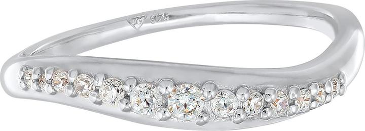 Immagine prodotto Elli Anello Zirconia Sweeping Design Argento 925 (56, 925 Argento)