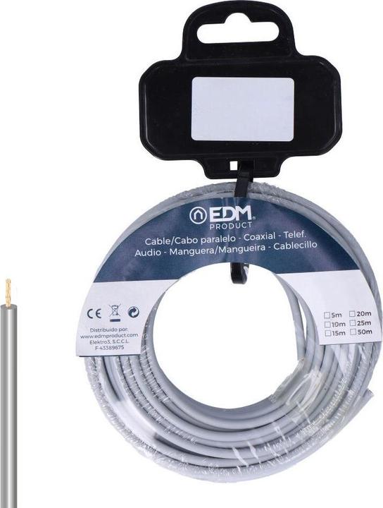 Actual product image EDM Product Coaxial Tv antenna cable 28479 Grey 50 M 2.5 Mm (Cable conduit, 5000 cm)