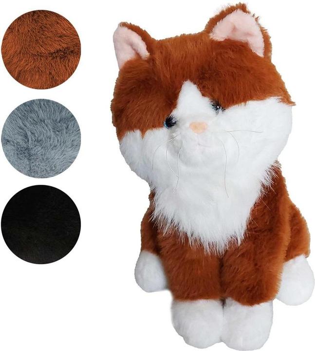 MADE Plüsch sitzende Katze 35cm Mix (35 cm)