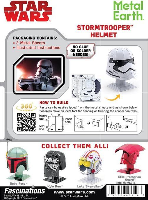 Actual product image Metal Earth Star Wars Stormtrooper Helmet