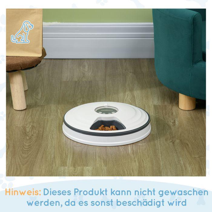 Immagine prodotto Swisshandel24 Mangiatoia automatica a 6 scomparti per cani gatti distributore automatico di cibo programmabile a (0.13 l)